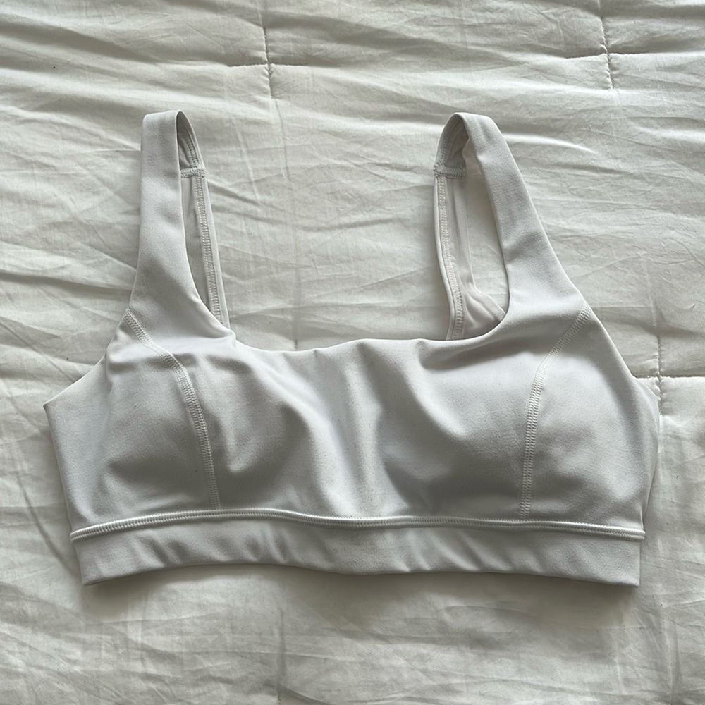 J.Crew CloudStretch Scoop-neck Sports Bra - White - Size S